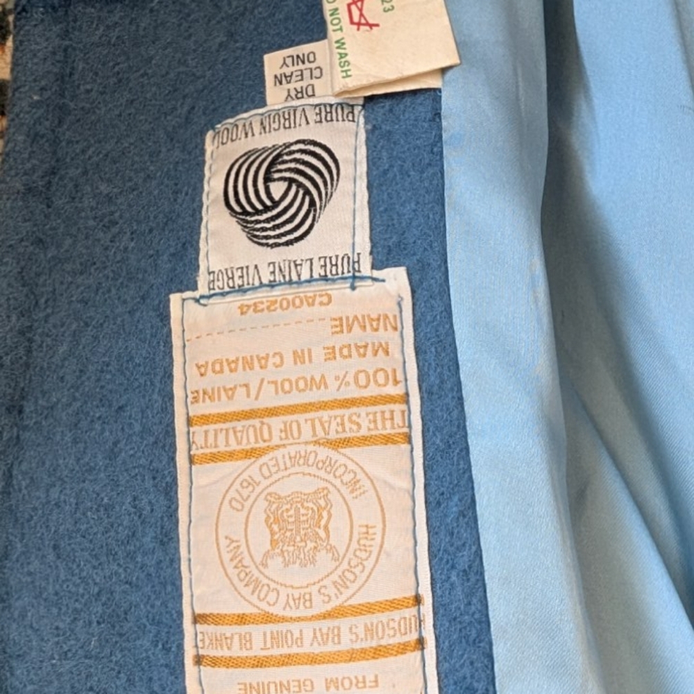 RARE! HBC Vintage 4Point Blanket Blue Coat - Picture 10 of 11